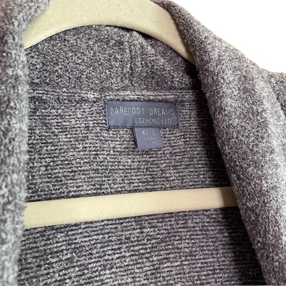 Barefoot Dreams CozyChic Lite® Circle Longline Cardigan Heather Gray XS / Small - Picture 4 of 6